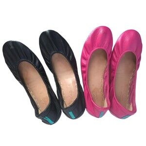 Tieks Ballet Flats Size 8 Shoes BLACK MATTE or Fuchsia Pop Pink Cute & Comfy